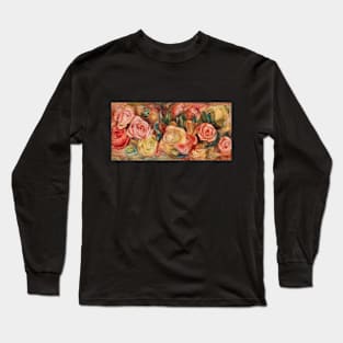 Roses by Pierre Auguste Renoir Long Sleeve T-Shirt